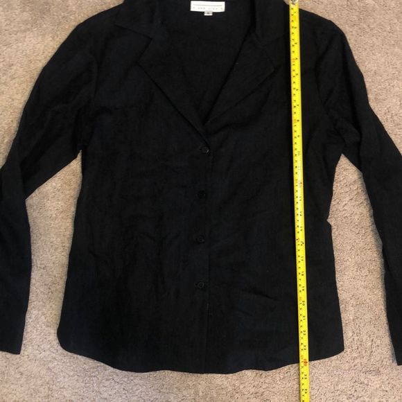 Diana Slavin Gray Dot Button Up Shirt Blazer Jacket, Size Small - Picture 9 of 9